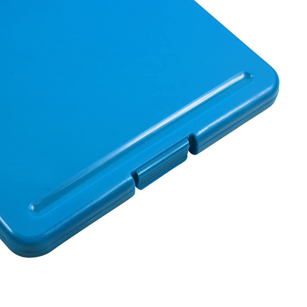 JAM PAPER Plastic Storage Clipboards with Metal Clip Clipboards, Blue