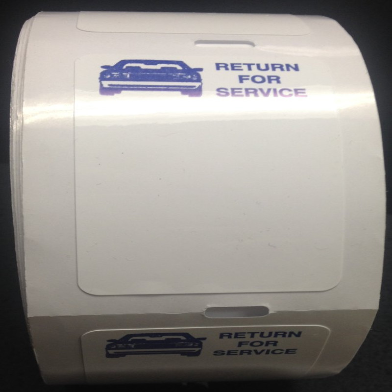 A Plus Static Cling Return For Service White Labels For Thermal Printer Oil