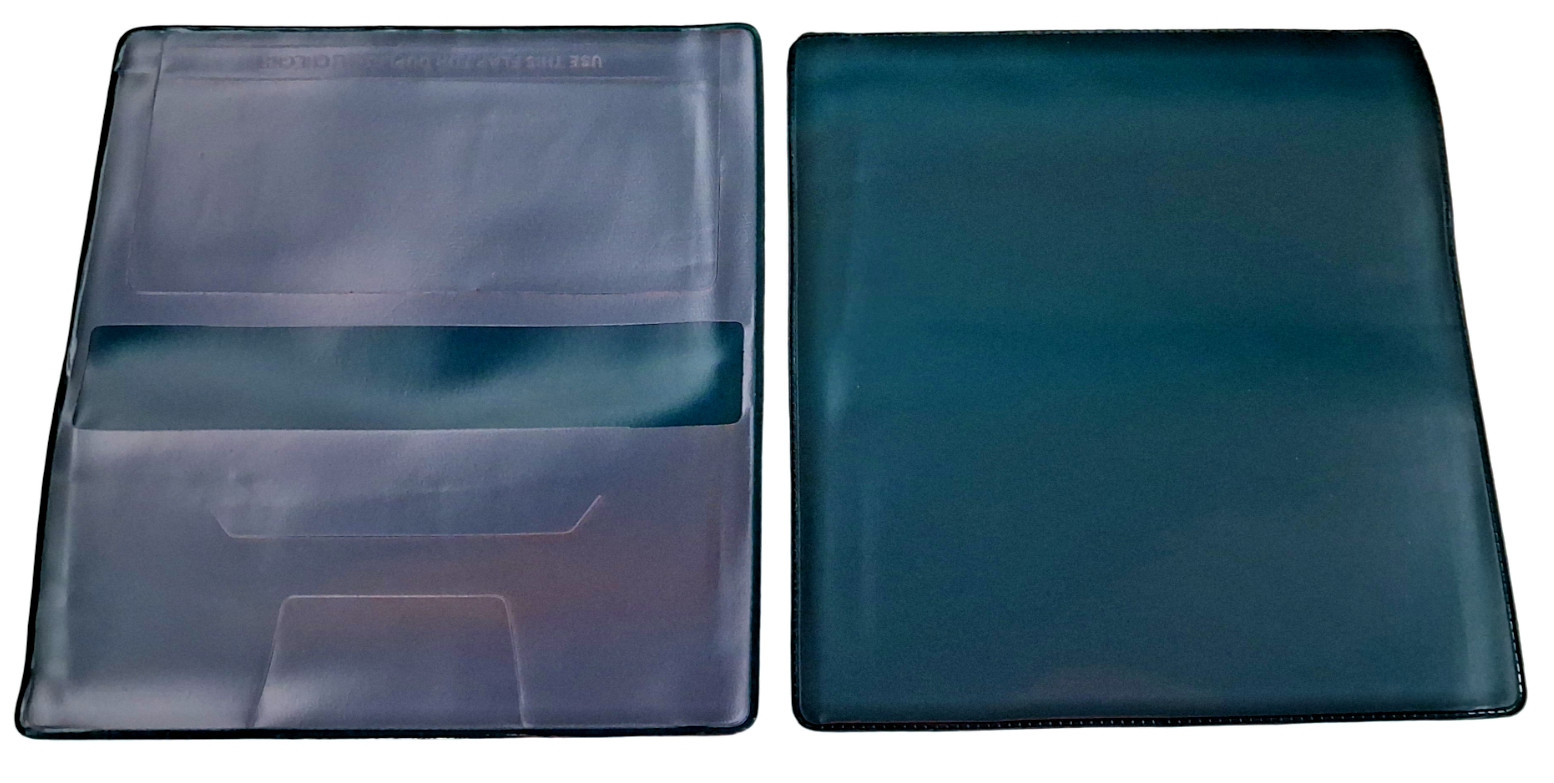 Forest Green Vinyl Checkbook Cover Standard Top Stub 6- 1/4″ x 3-3/8″ New