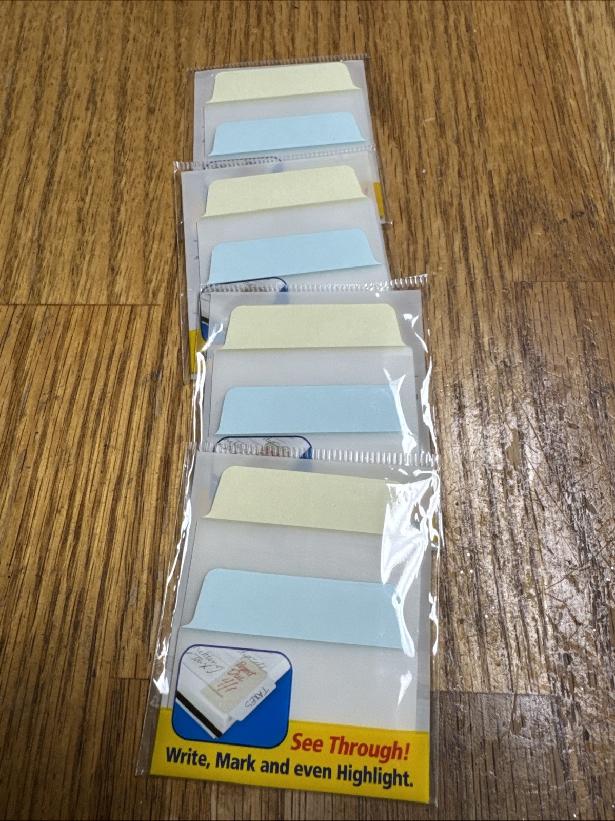 New Avery NOTE TABS Stickers LOT OF 4 Packages Blue & Yellow 2”