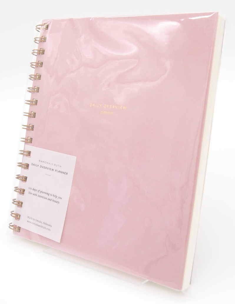 (1) Ramona & Ruth DAILY OVERVIEW PLANNER Undated 3-month Journal Dusty Rose New