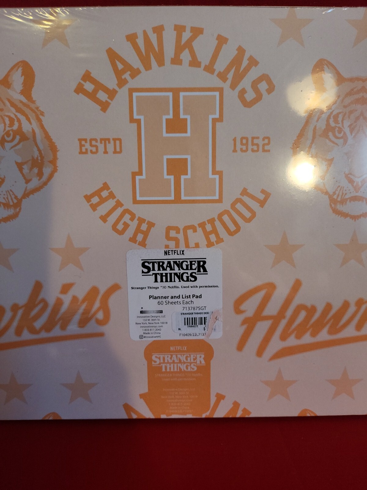 Stanger Things Hawkins High Week Planner And To Do List Pad