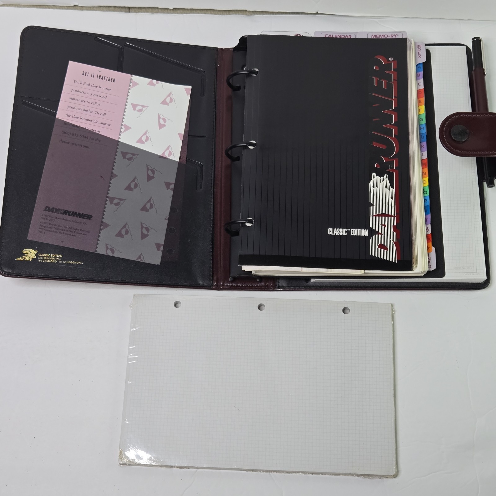 Vintage Day Runner 1994 Classic Edition Planner Organizer Goals Binder – Unused