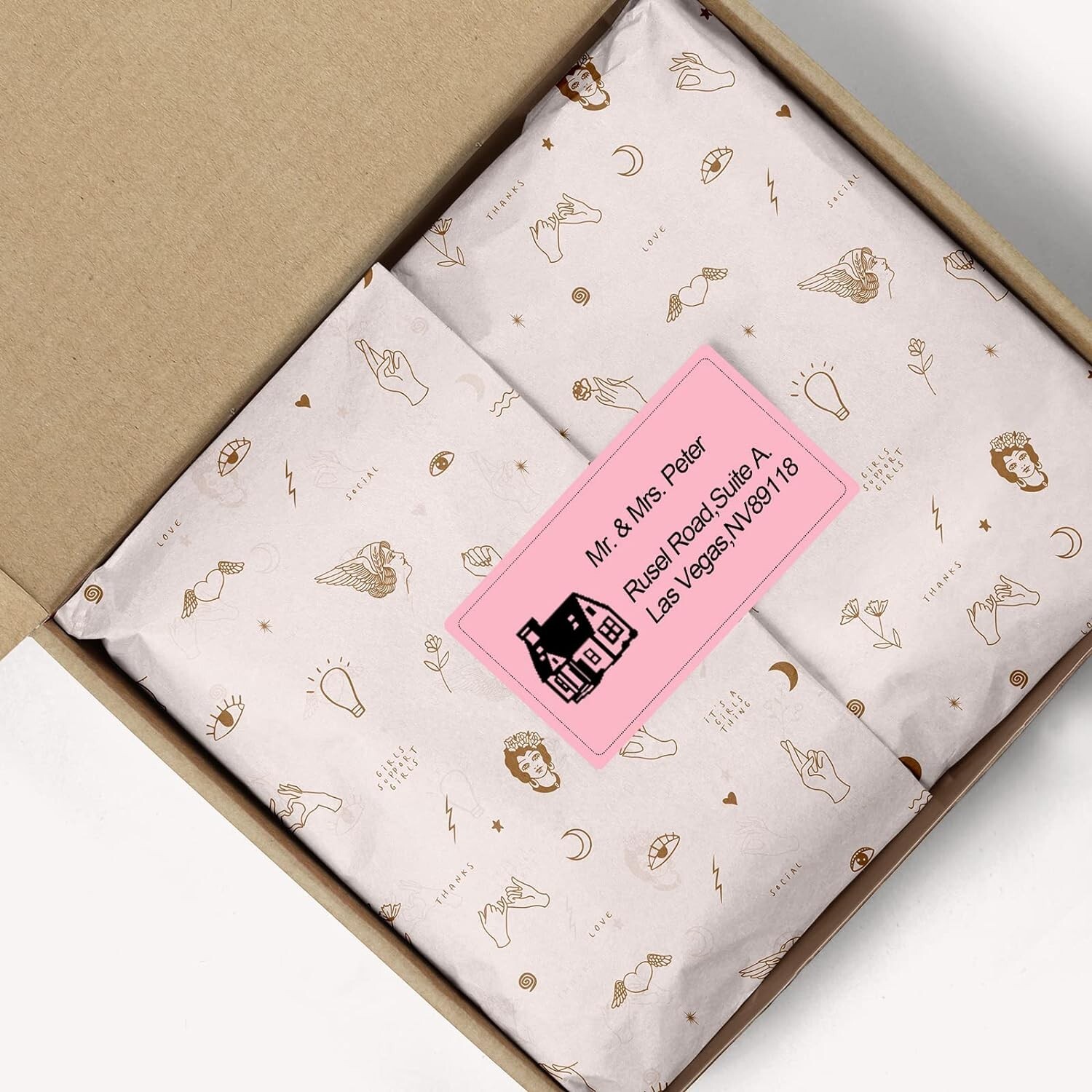 1 Roll Direct Thermal Pink Labels 2×1 FBA Barcode Labels For Zebra Rollo
