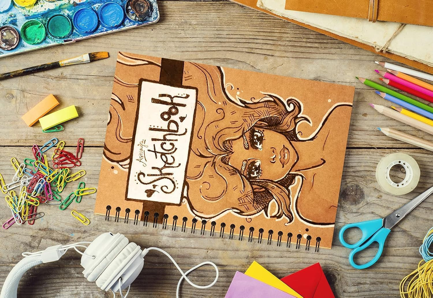6 Pack Spiral Notebooks 5.83″X8.27″, 200 Pages A5 Spiral Notebook Journal