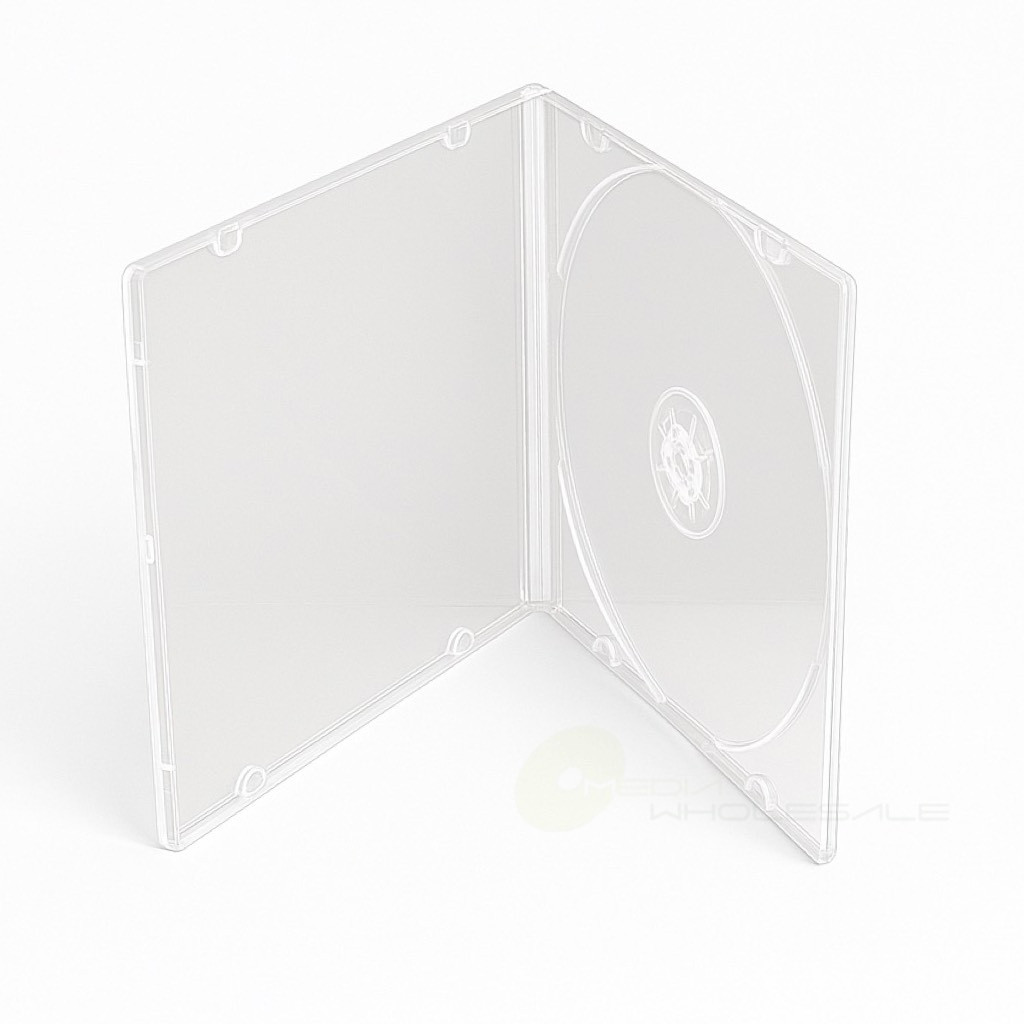 50 pack 5.2mm CD DVD Slim Single Durable PP Poly Clear Plastic Case