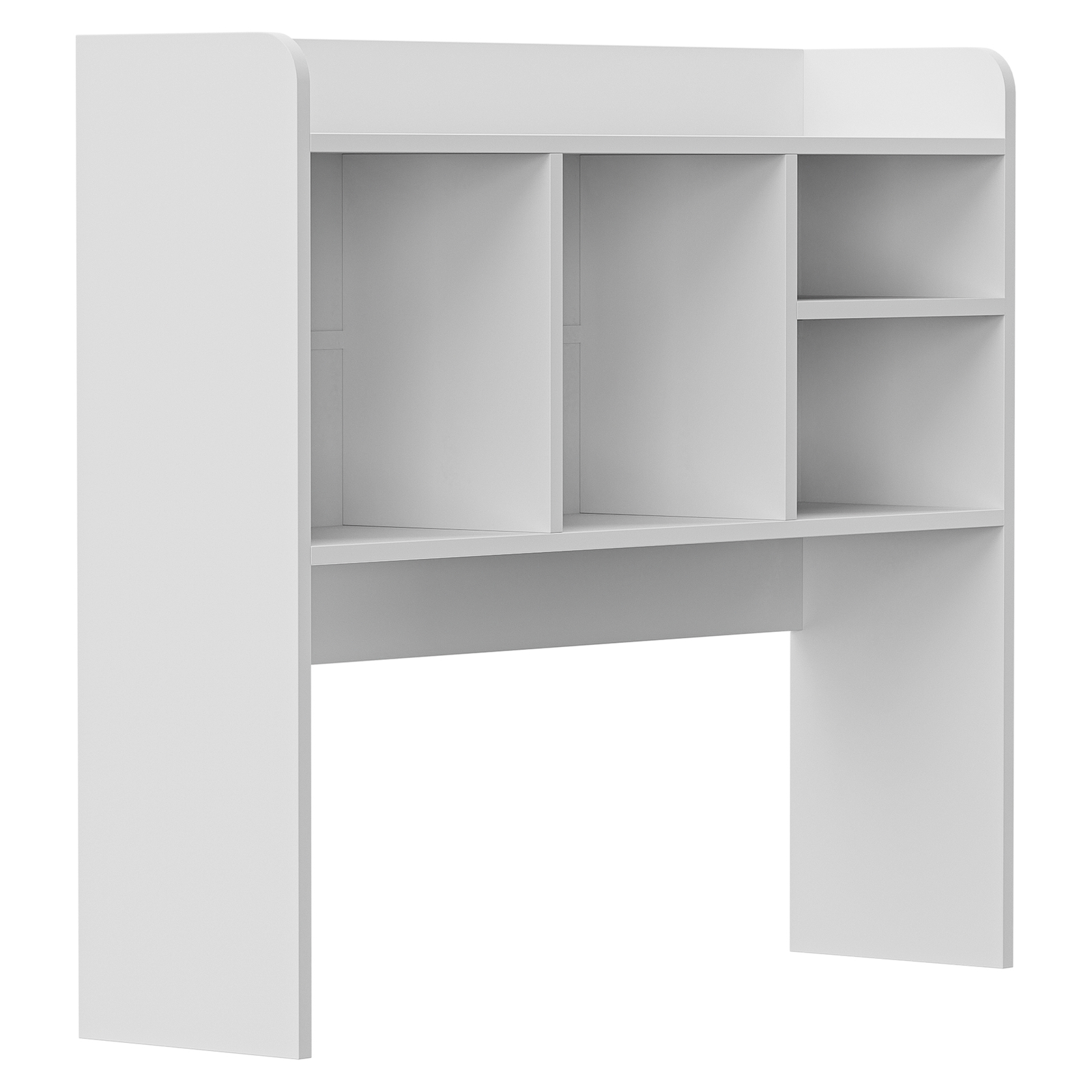 Desktop Bookshelf Countertop Storage Hutch w/ 5 Shelves for Computer Desk White