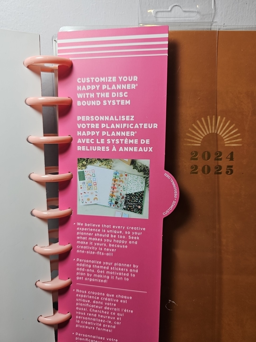 The Happy Planner 12-month planner 24-25 Classic Checklist Layout Golden Hour