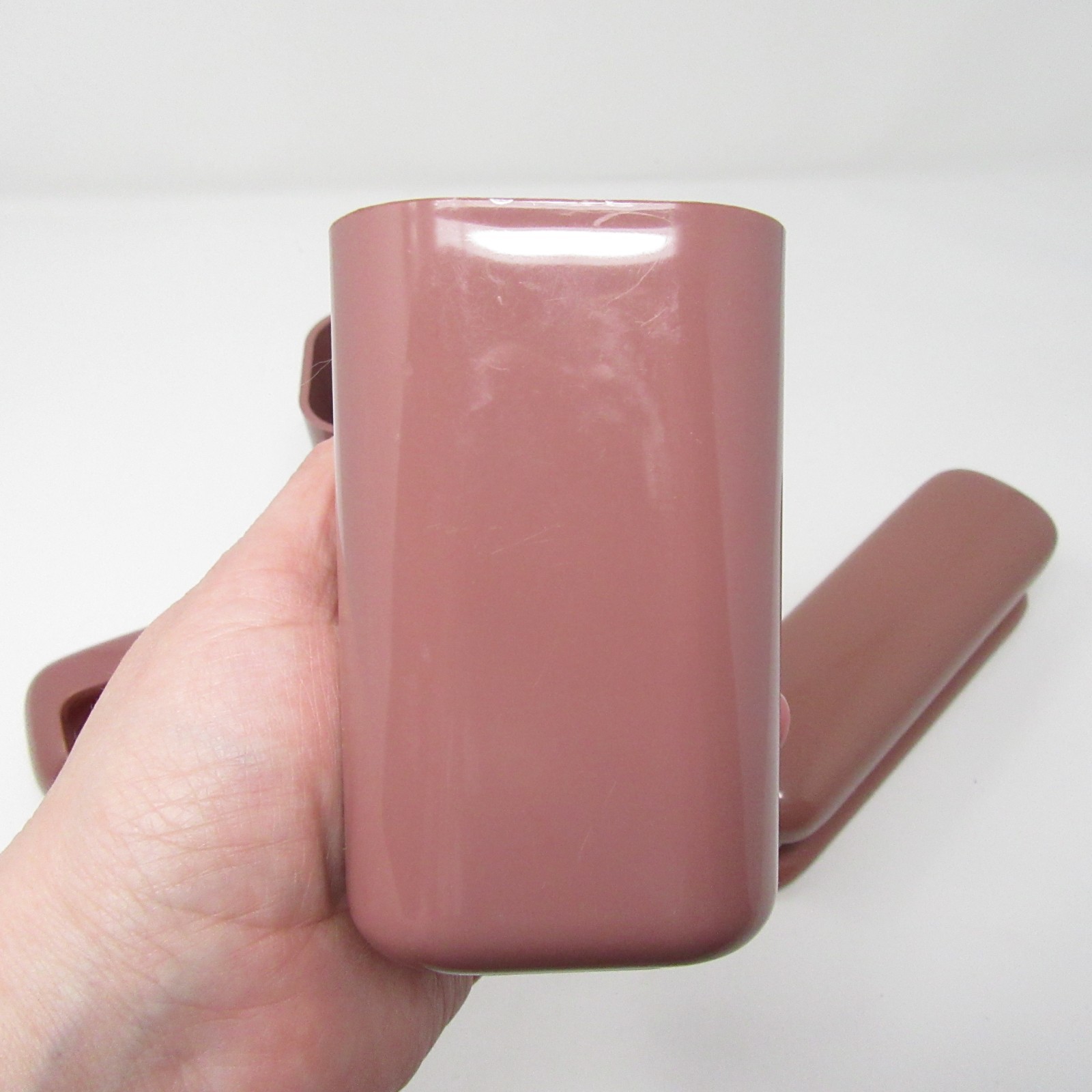 1980s Eldon Pink Mauve Desk Set Stapler Pen Paperclip Holder Retro Office 5pc