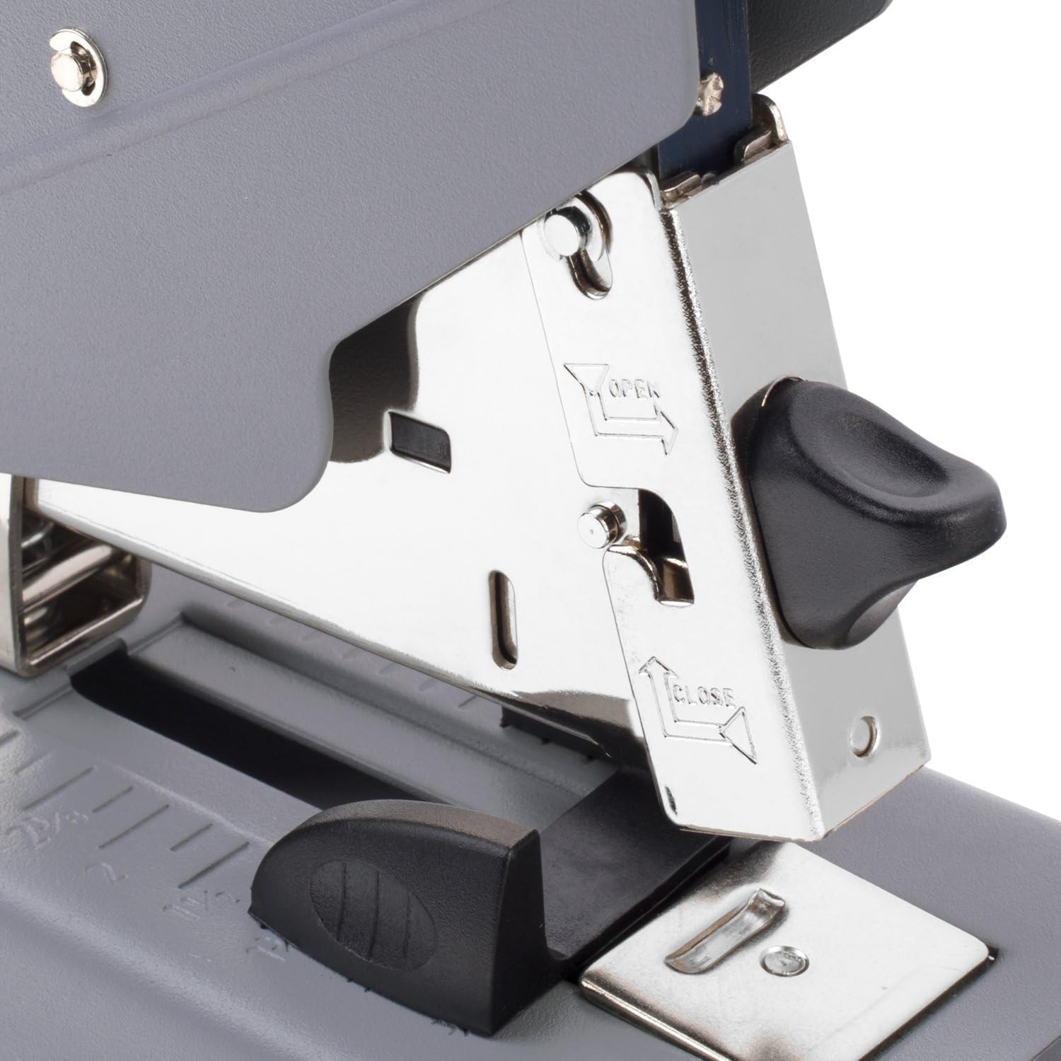 Durable Jam-Free Heavy Duty Stapler, Holds 160 Sheets, Sleek Black/Gray Design