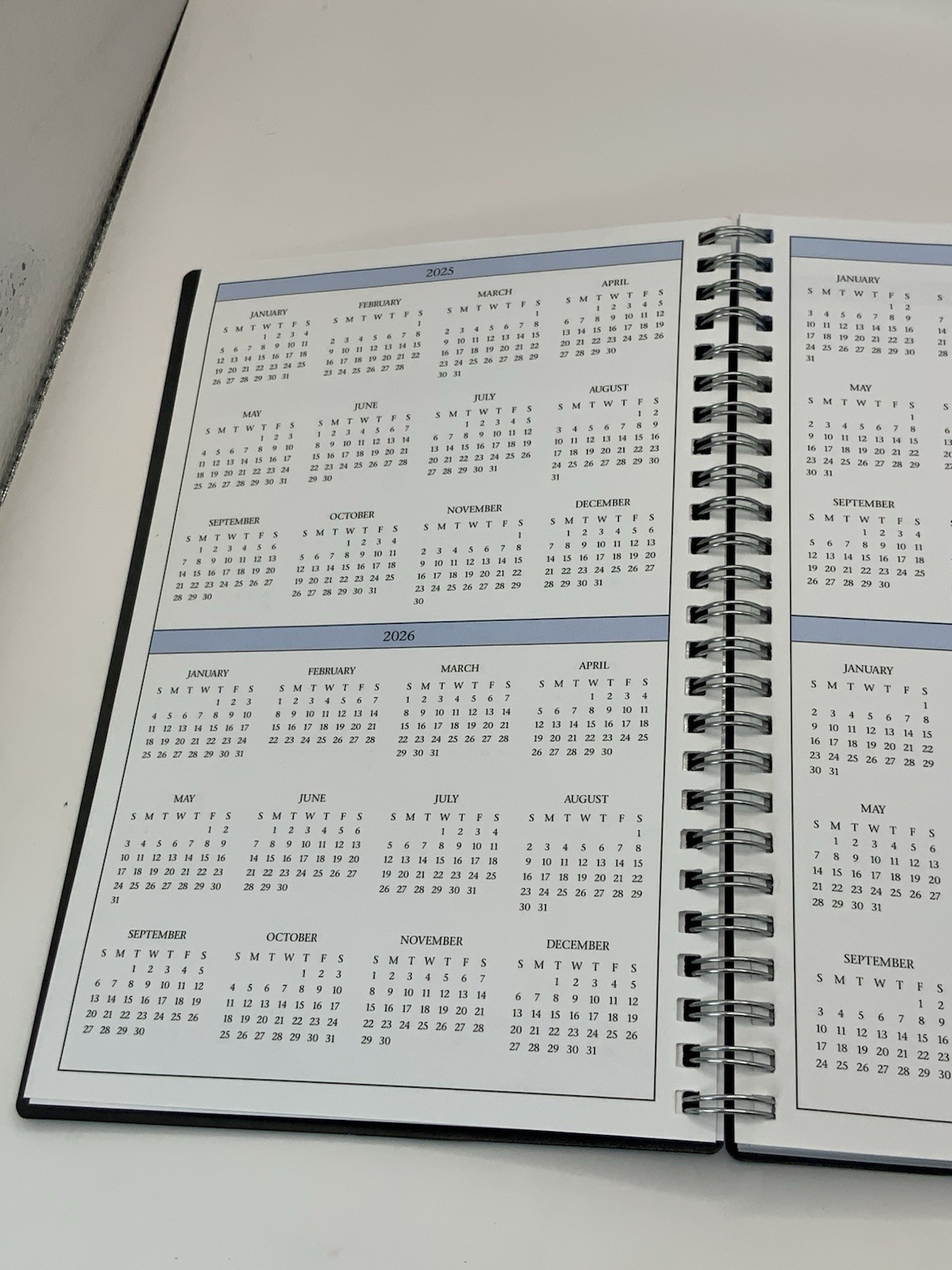 Blue Sky 113565 Perpetual Daily Planner 8.5×5.5 Black Cover
