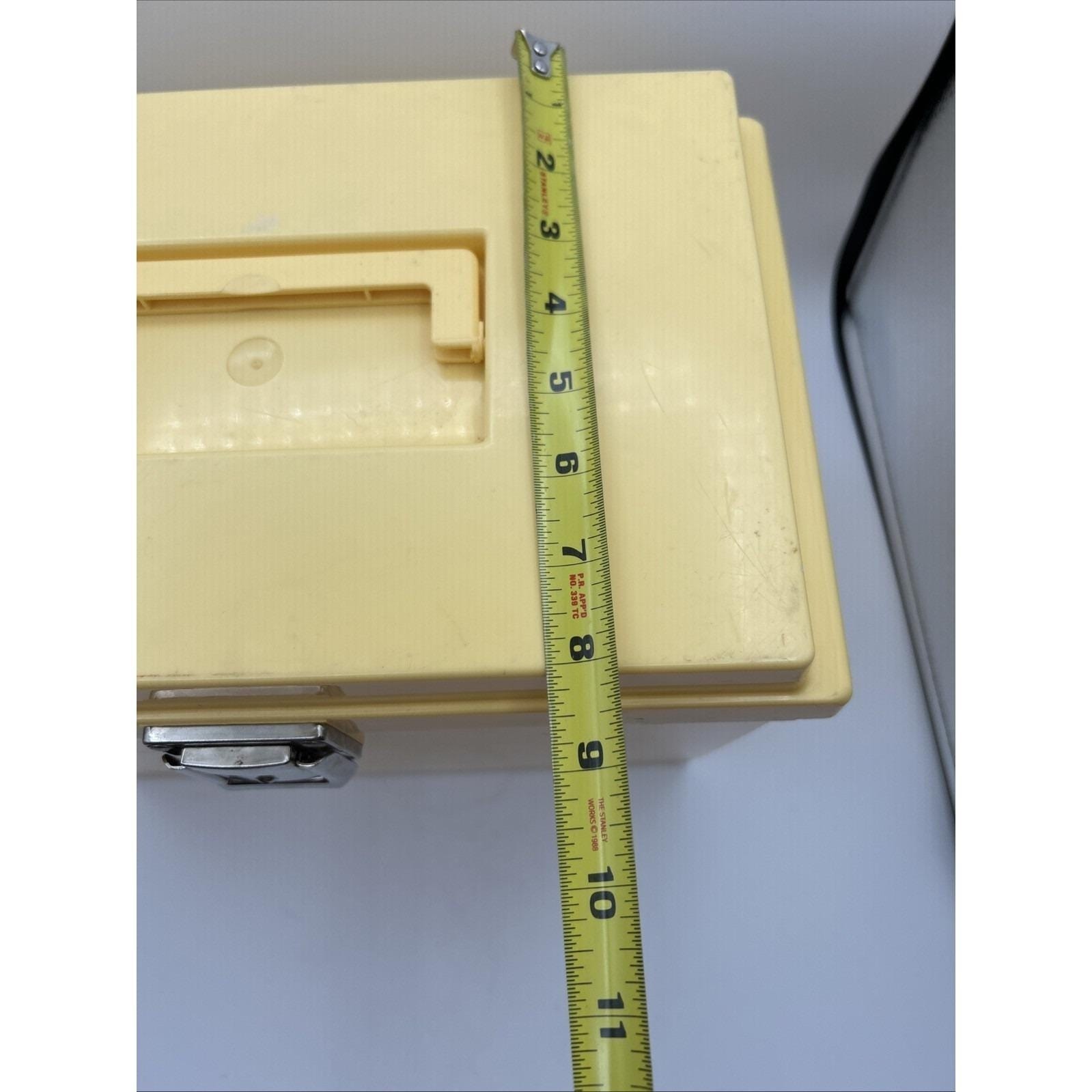 Oxford File-It Portable File Box Large Yellow Plastic Vintage Latch Handle 13×11