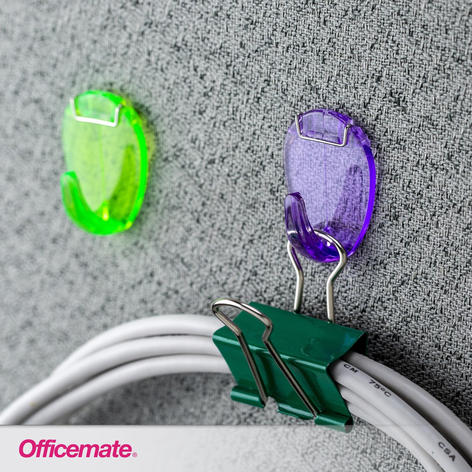Assorted Translucent Office Hooks For Organizing Cubicle And Workspace Essent…