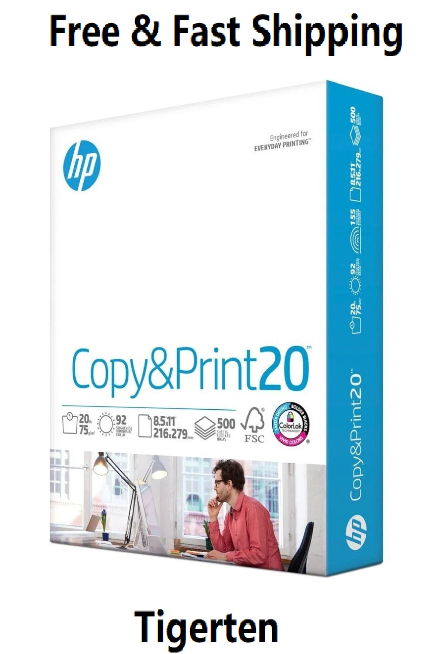 HP Printer Paper 8.5 x 11 Paper Copy &Print 20 lb 1 Ream Case – 500 Sheets