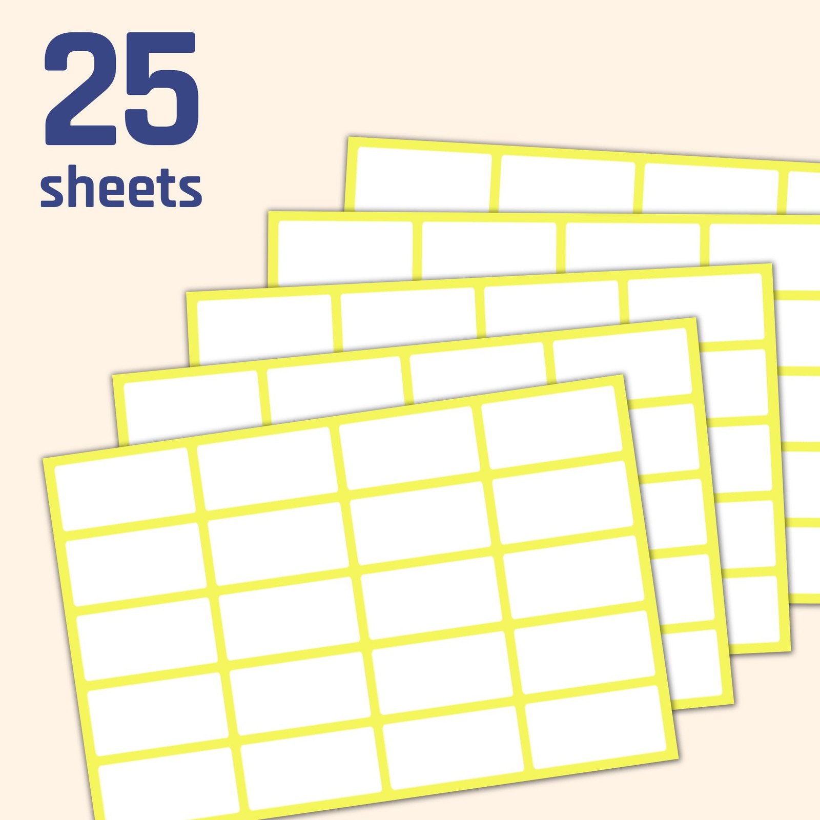 500 Pack, 1.5″ x 0.75″ – Blank White Labels Stickers to 500 Pieces,
