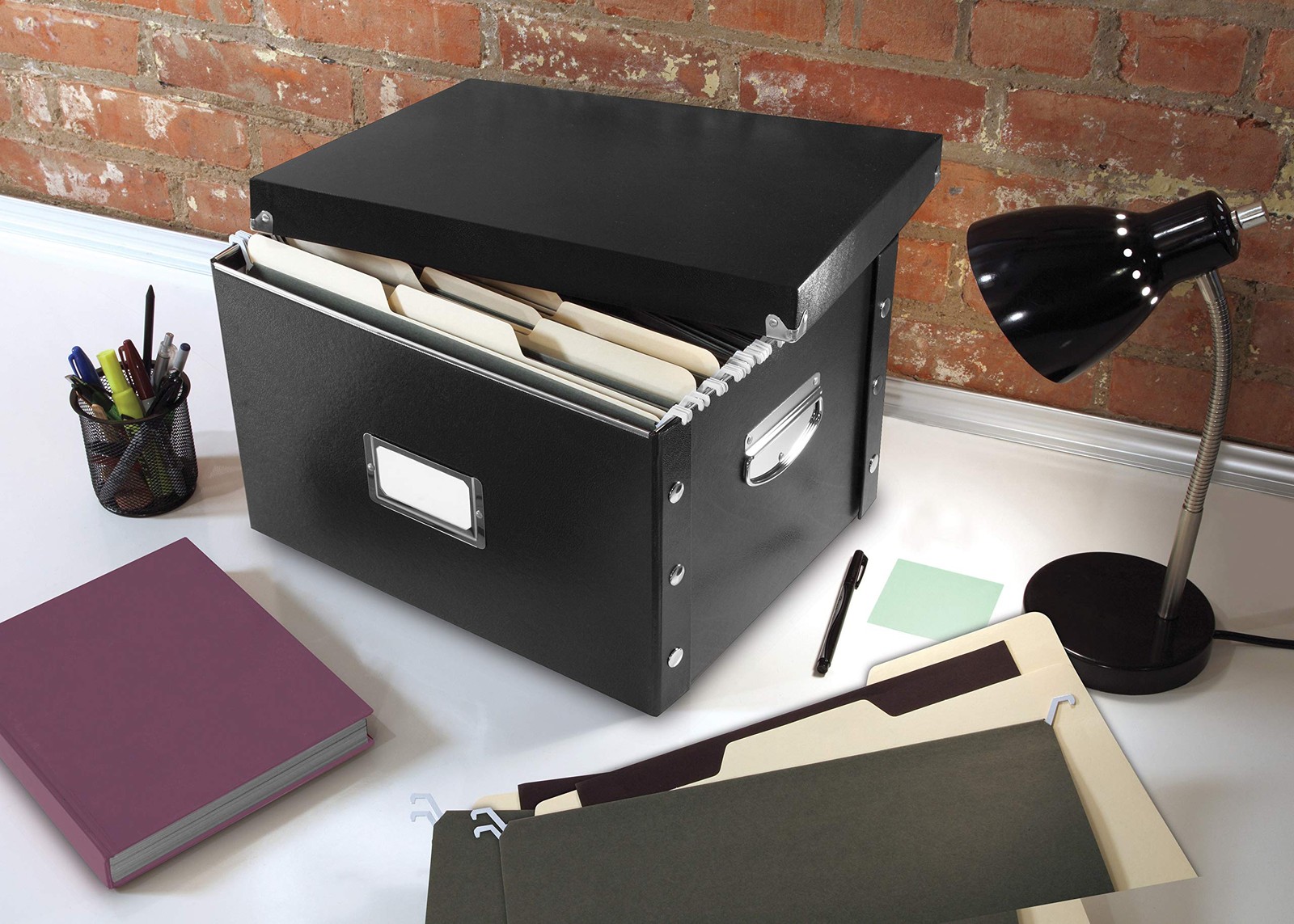 File Storage Box & Organizer – 1 Pack – 16.125 x 13.125 x 9.875 Inch Letter/L…
