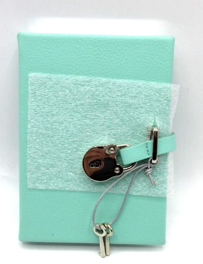 Diary with Padlock 6″ Hardcover 224 Lined Pages Graphic Image Post Seafoam