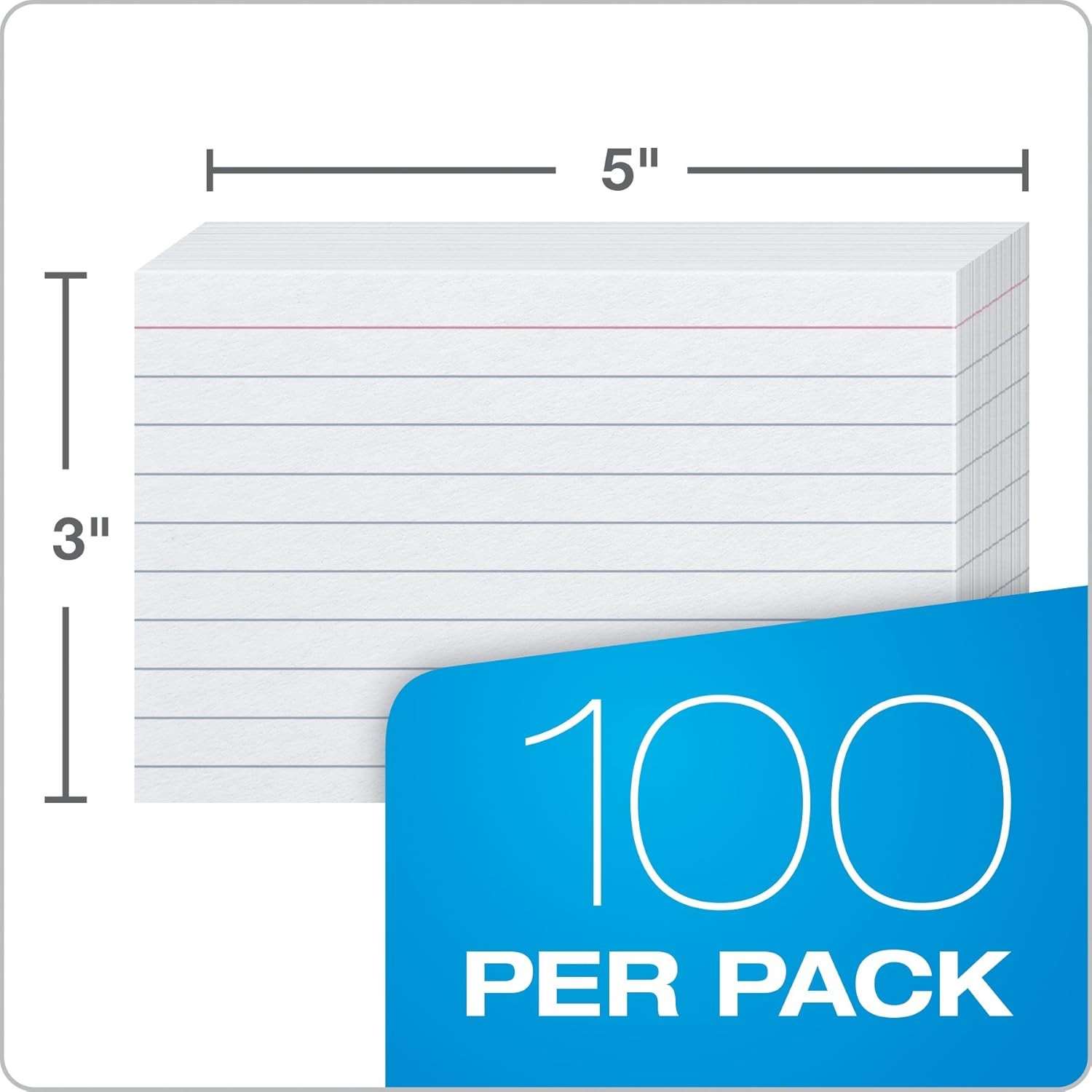 Oxford Heavyweight Ruled Index Cards, 3″ X 5″, White, 100 per Pack (63500) 2Pack
