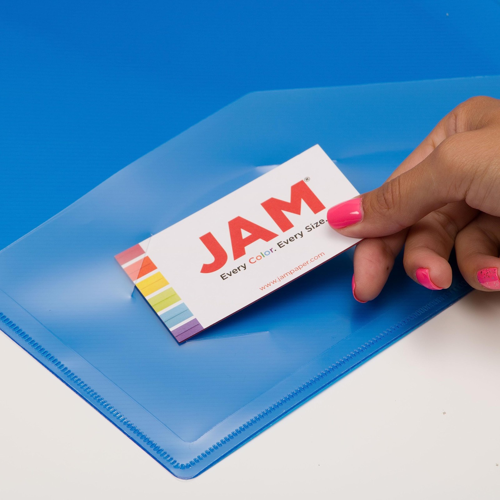 JAM PAPER Plastic 1 inch Binder – Blue 3 Ring – Sold 1 inch,
