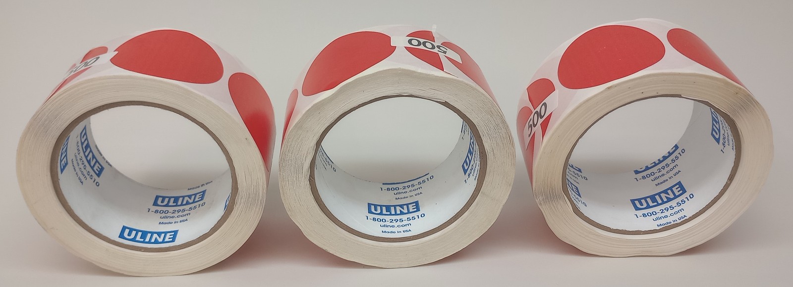 ULINE S-1176Red Blank Inventory Circle Labels Red 2″ (Pack of 1500)