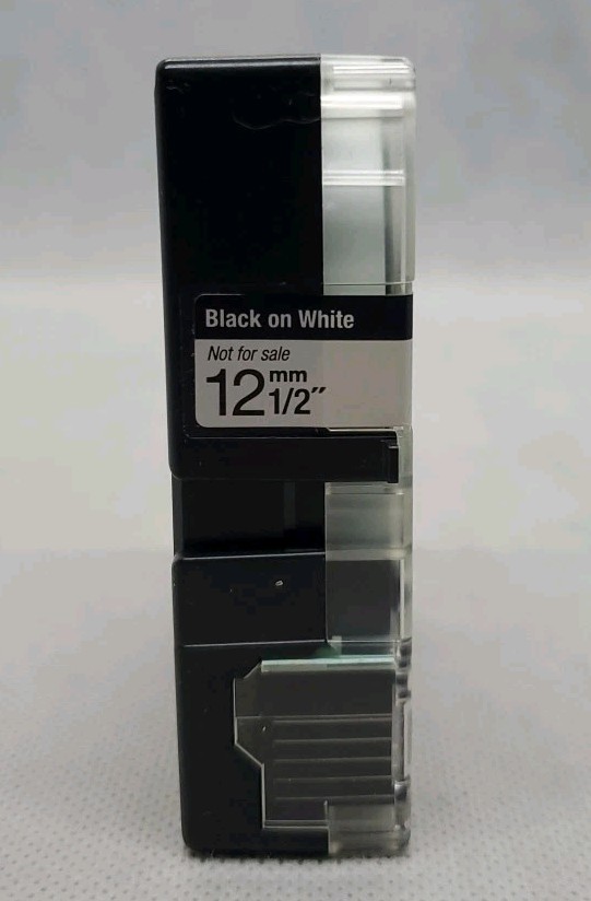 Lot of 4 ~ New Epson Black on White 12mm (1/2″) Labelworks Tape Cartridges