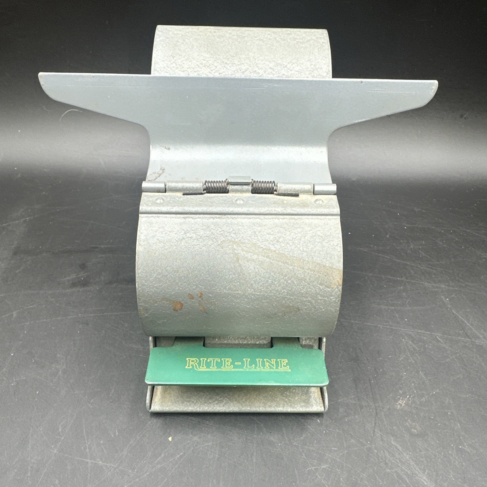 VINTAGE OFFICE TOOL RITE-LINE SECRETARY TYPIST METAL PAPER HOLDER ADVANCER