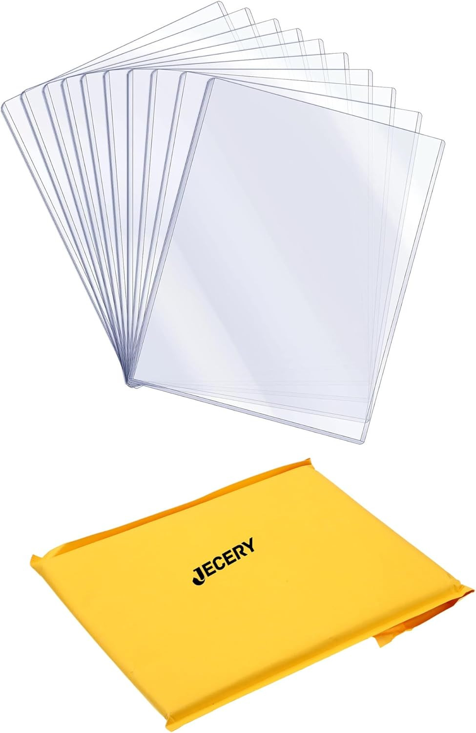 Jecery 10 Pcs 8.5 X 11” Rigid Print Protectors Clear Rigid Plastic Paper Page P
