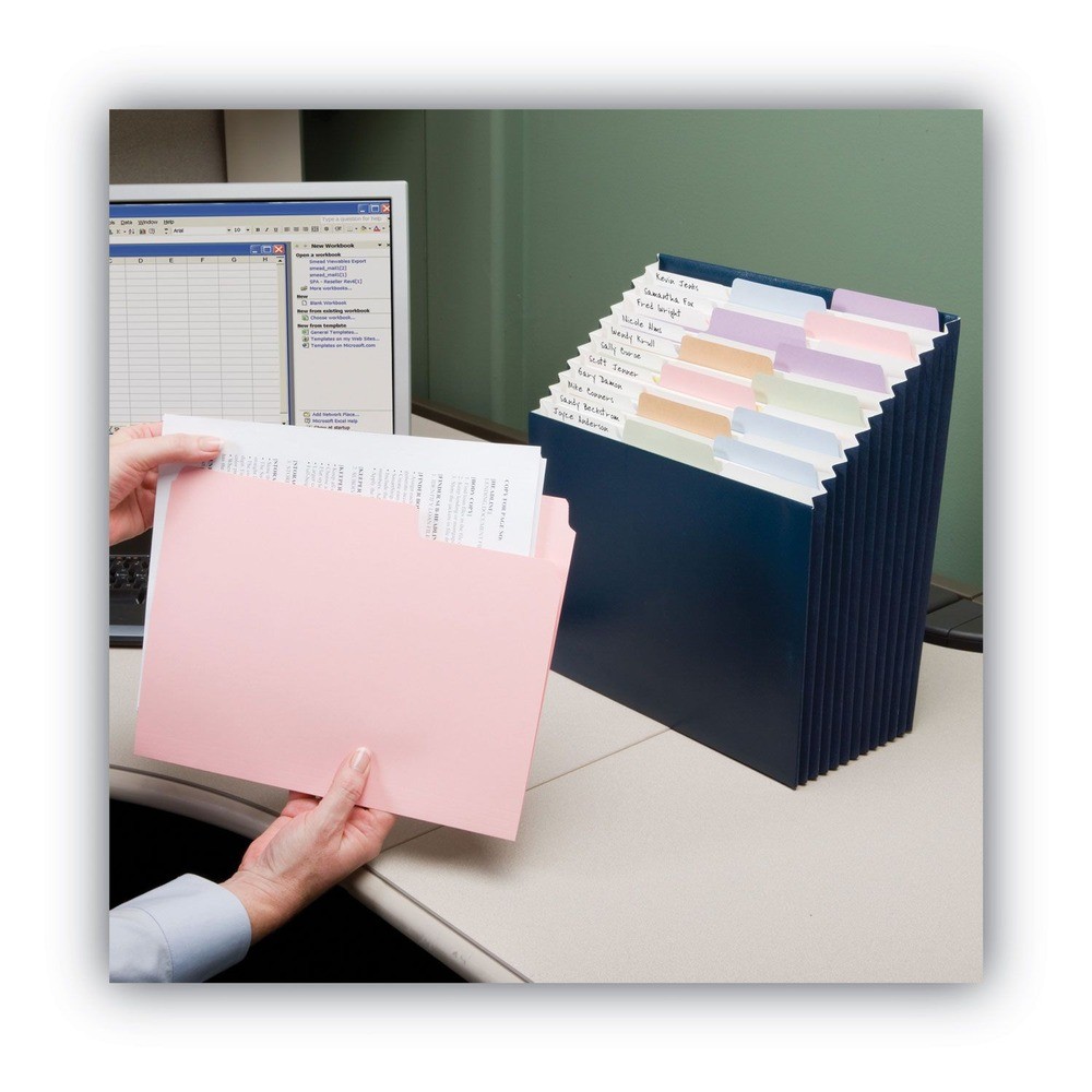 Smead 70211 Letter Size 1/12-Cut Tabs 12 Sections Stadium File – Navy New