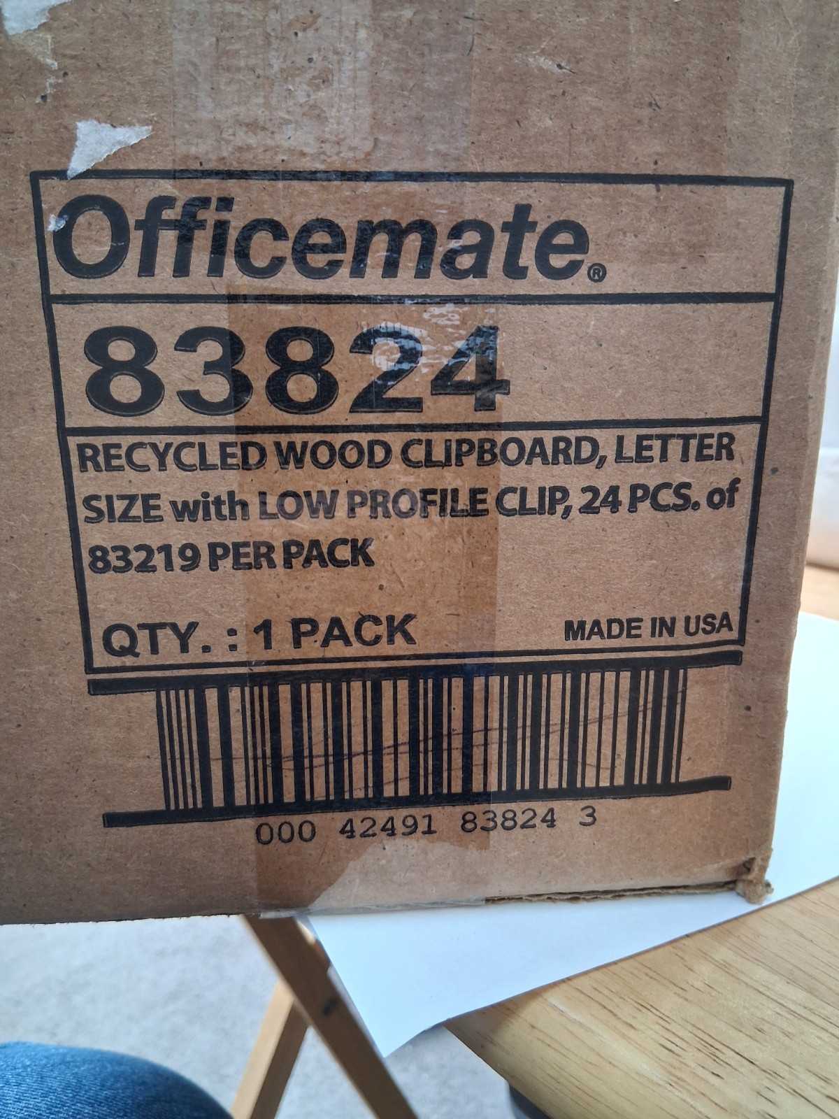 Recycled Wood Clipboards, Low Profile Clip, 24 Pack Clipboards (9 x 12.5 Inches)