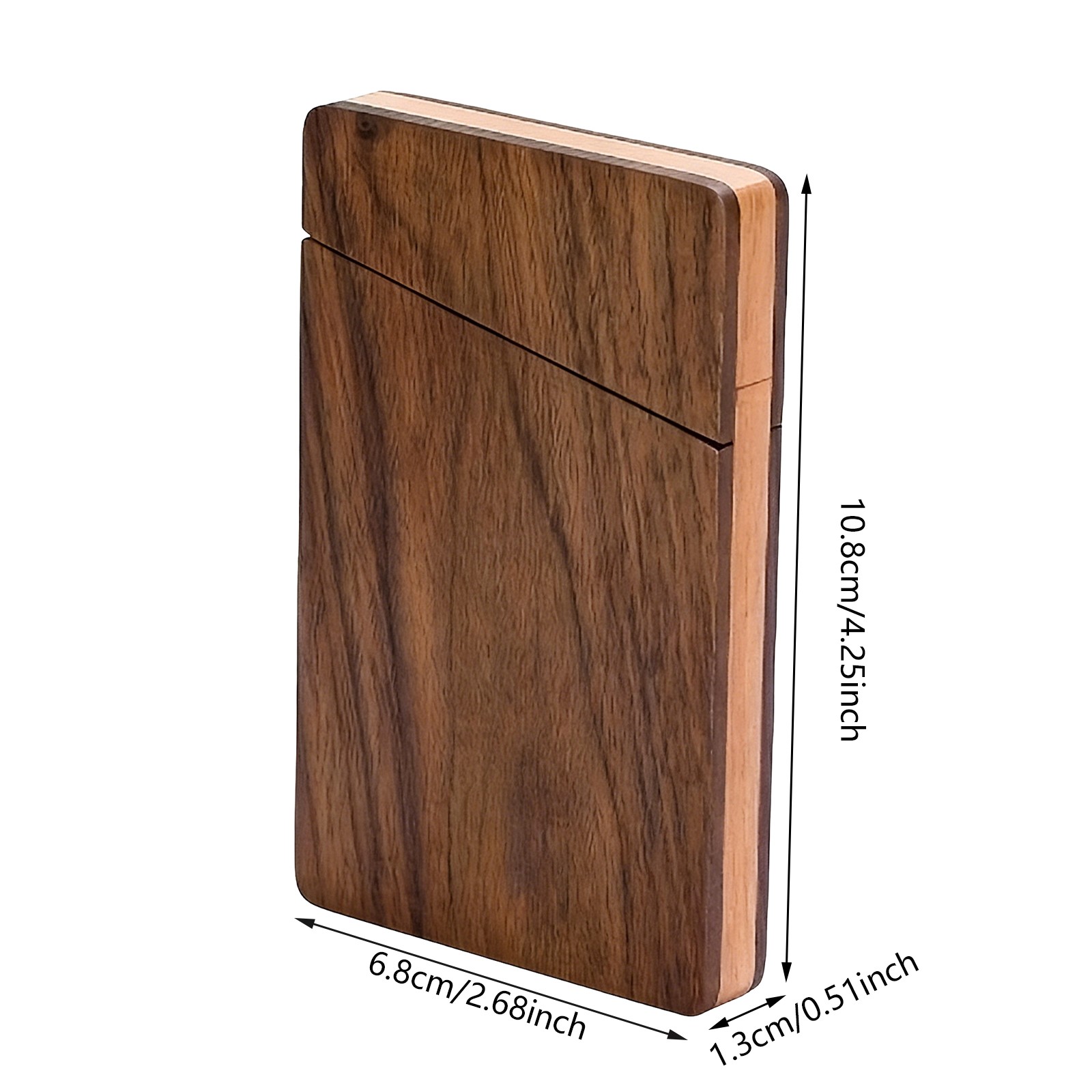 Business Card Holder Portable Wooden Magnetic Business Card Case Holder Wood USA