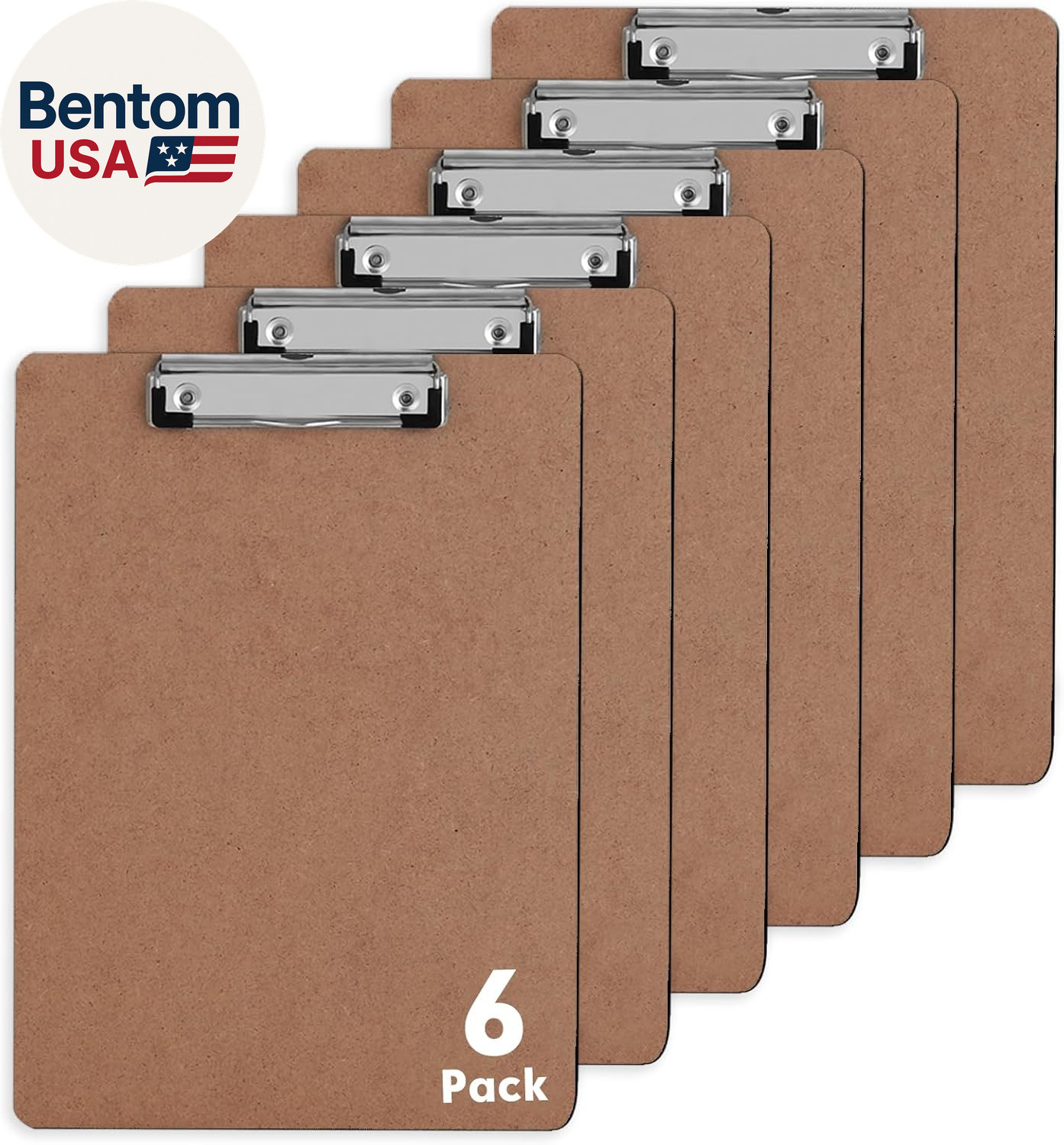 Clipboards, 6 Pack Hardboard Office Clipboards, Low Profile Clip, Clip Boards 8