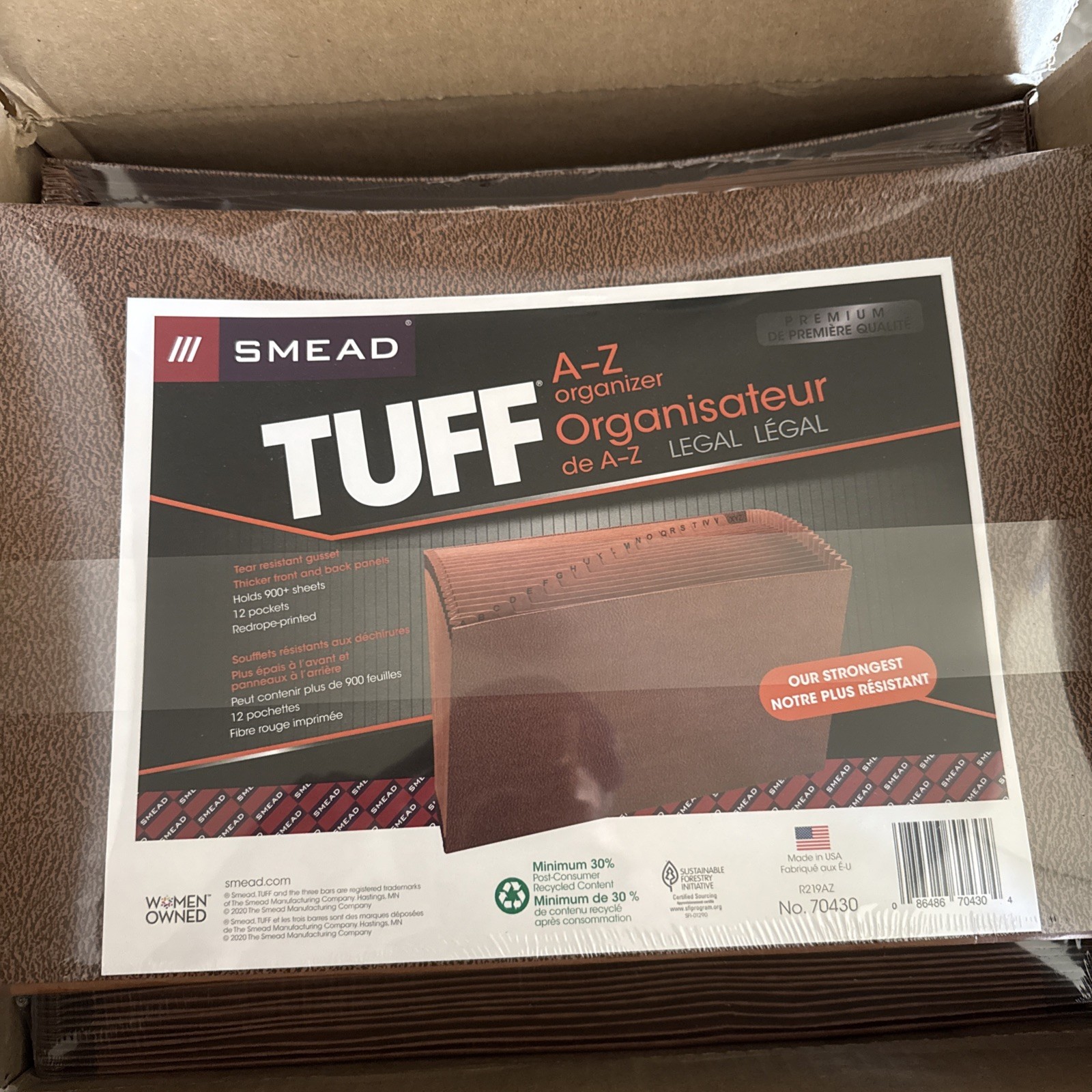 Smead 70430 Leather-like Tuff Expanding Files – Legal – 8.50″ X 14″ – 0.87″