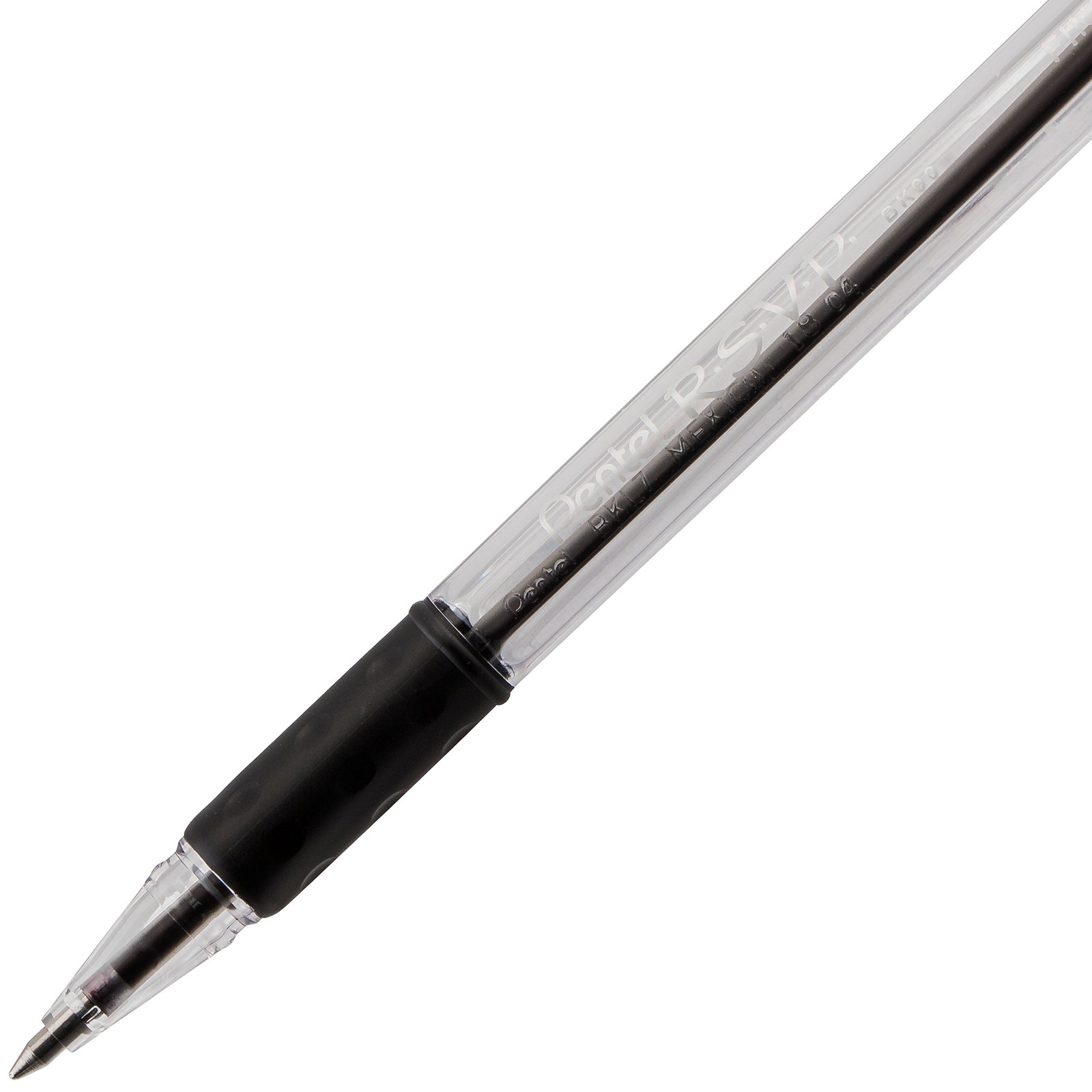 Pentel RSVP Ballpoint Pen, (0.7mm), Fine Line, 1 Count (Pack of 5), Black