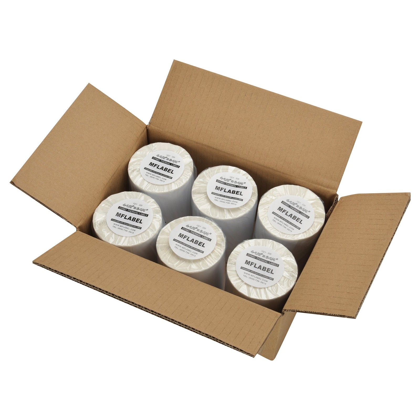 6 Rolls 250/Roll 4×6 Direct Thermal Shipping Mailing Labels – Zebra 2844 US