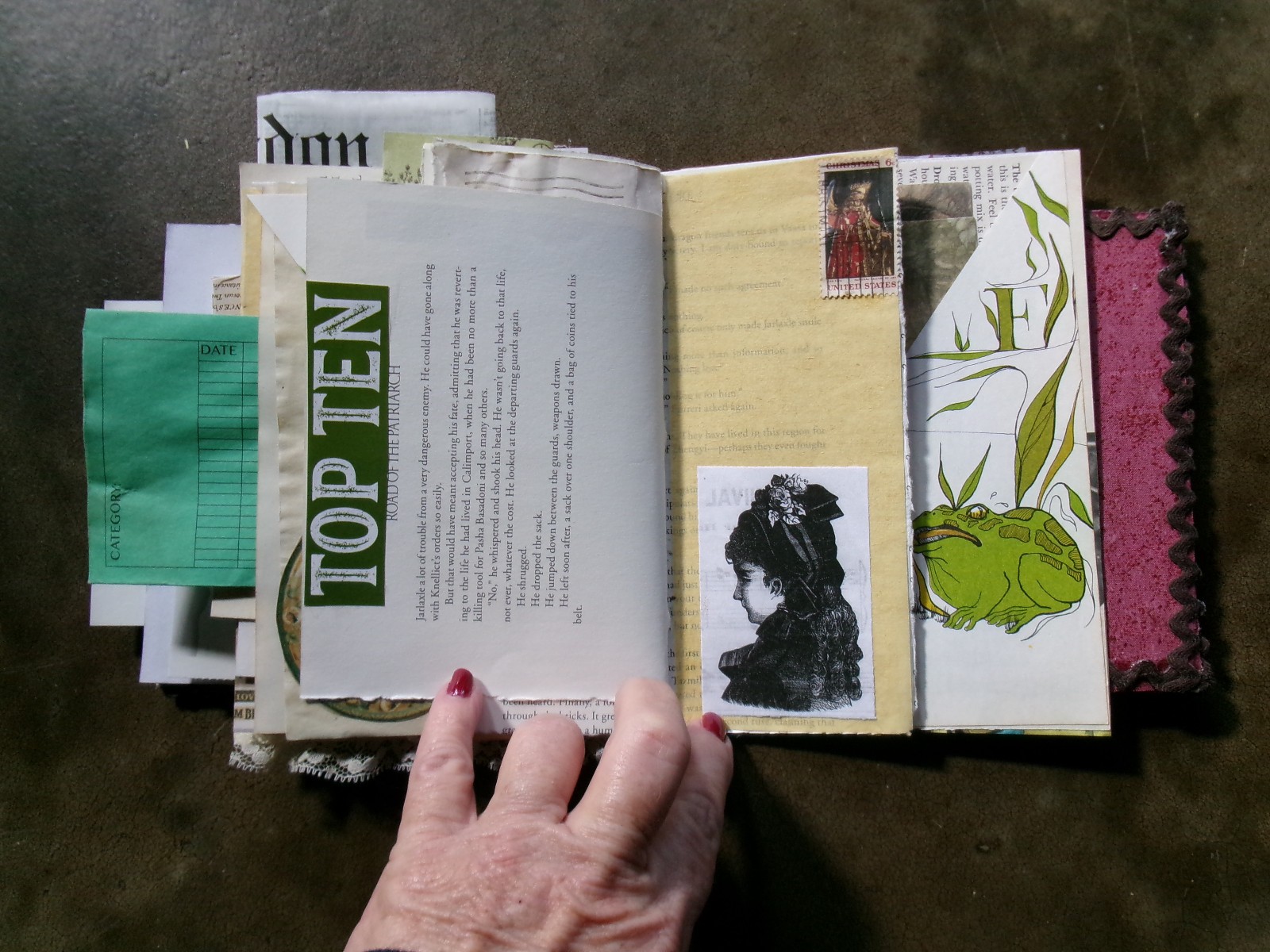 LOT OF 2 JUNK JOURNALS VINTAGE CHILDREN TAGS TUCKS BOOK PAGES COFFE STAIN PAGES