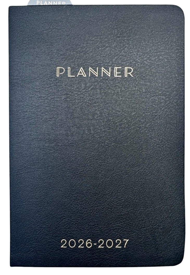2026-2027 18-Month Calendar Planner Weekly BLACK & GOLD ECCOLO Sz 5×8”