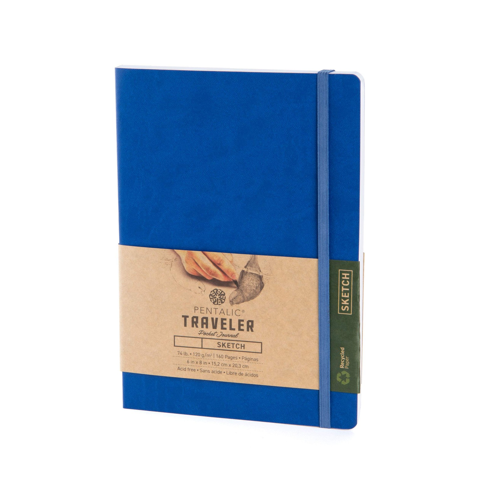 Pentalic 6″ x 8″ Pocket Sketchbook 6-inch x 8-inch, Royal Blue, Blue
