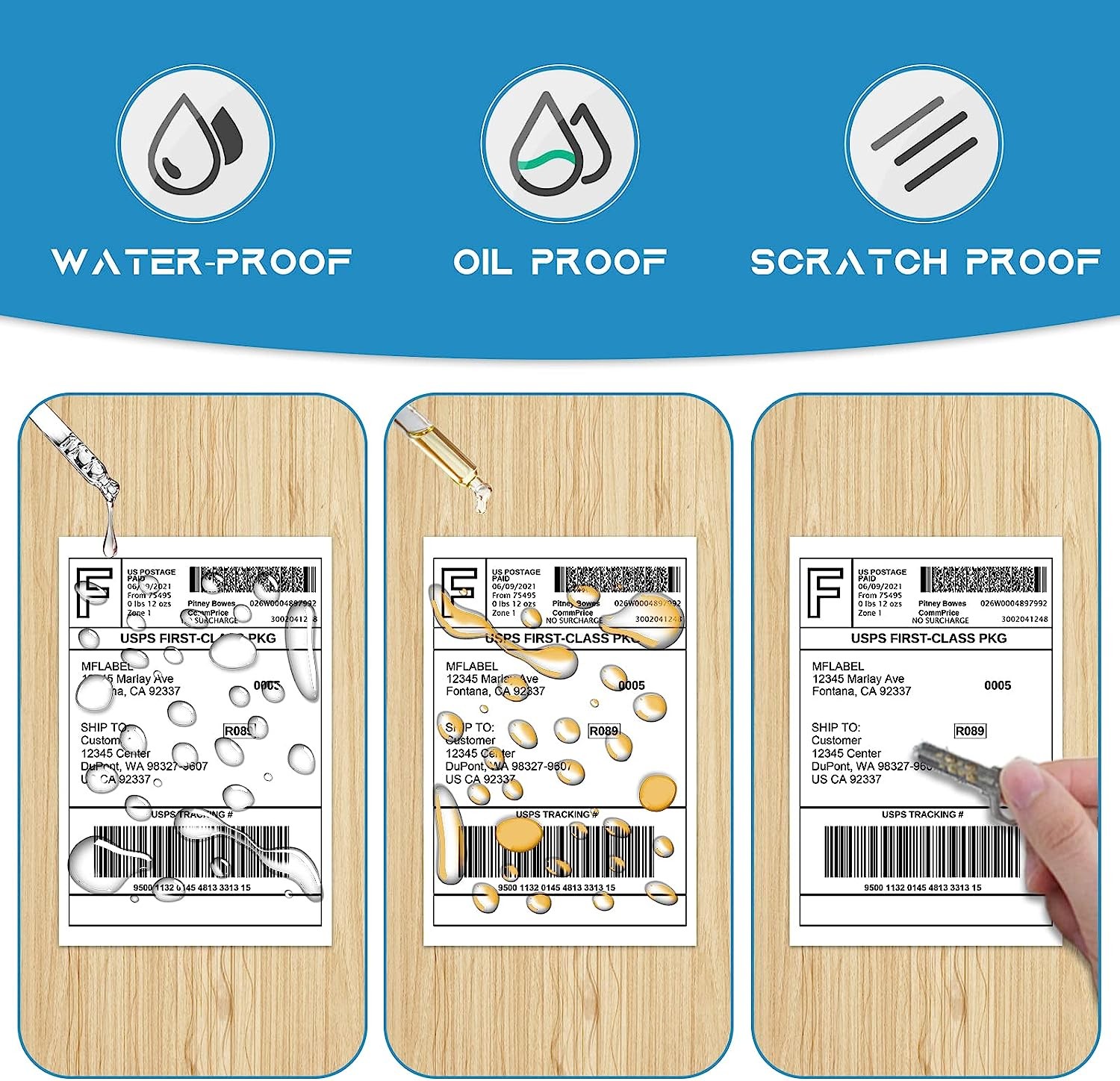 2 Rolls 250/Roll 4×6 Direct Thermal Shipping Labels For Zebra 2844 GK-420D Rollo