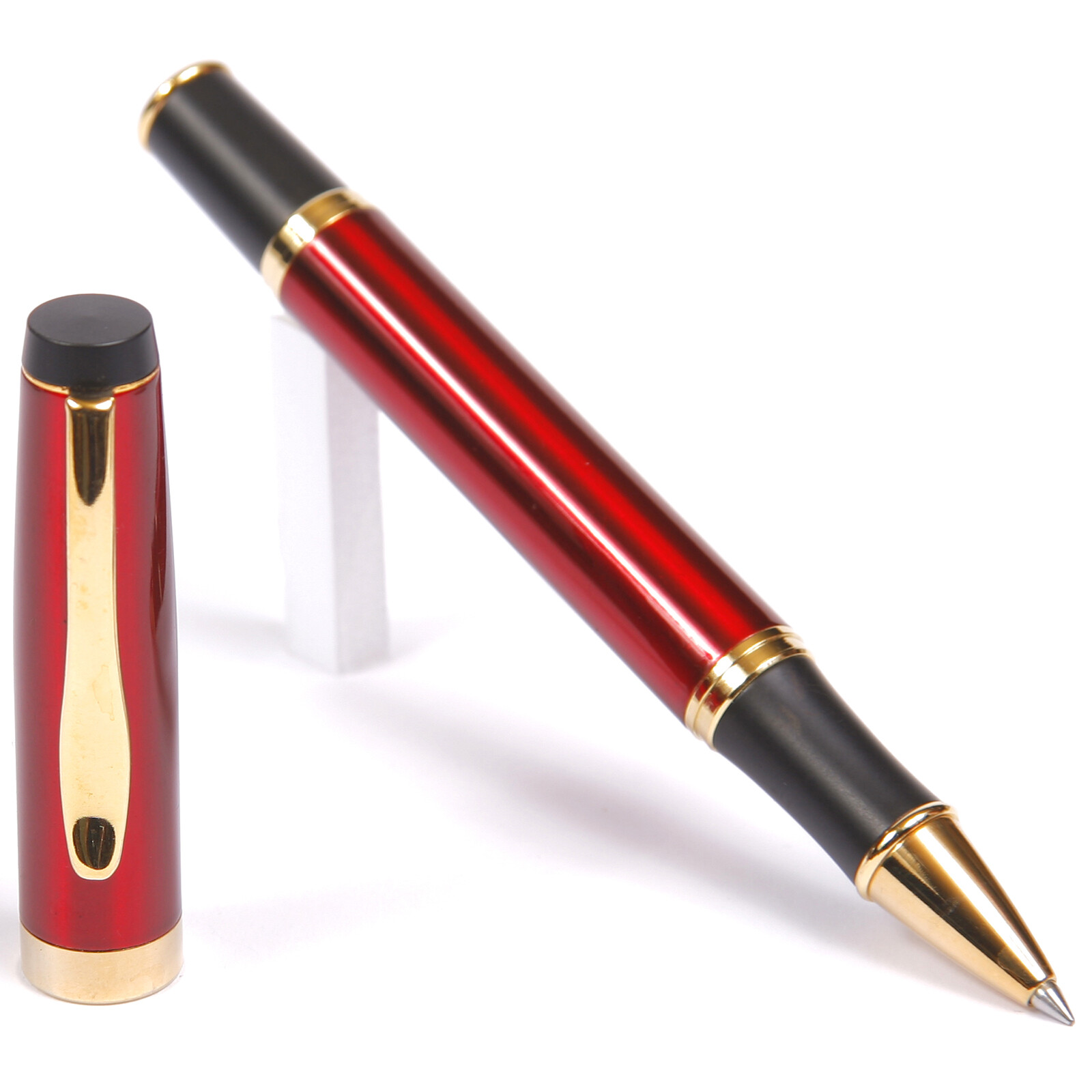 Gripper Roller Ball Pen – Red with Single Gift Box Rosewood