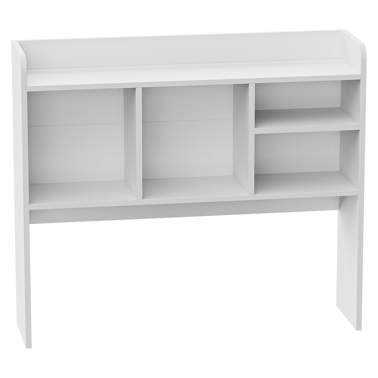 Desktop Bookshelf Countertop Storage Hutch w/ 5 Shelves for Computer Desk White