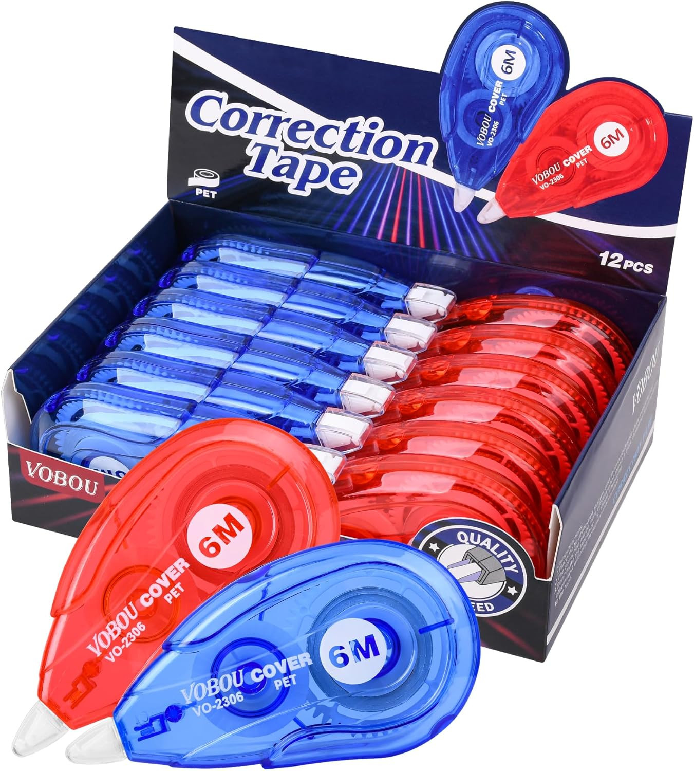 White Correction Tape, Easy to Use Applicator for Instant Corrections Wrong Writ