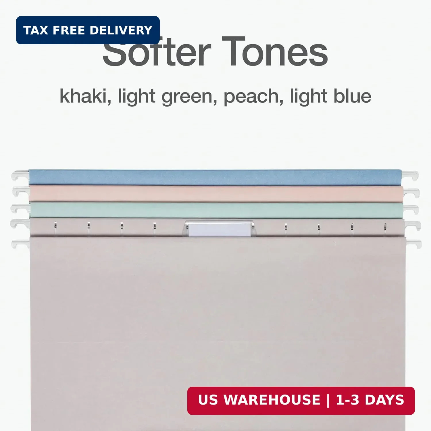 Pendaflex Hanging File Folders, 25 Pack, Letter Size (8.5″ x 11″), Assorted Colo