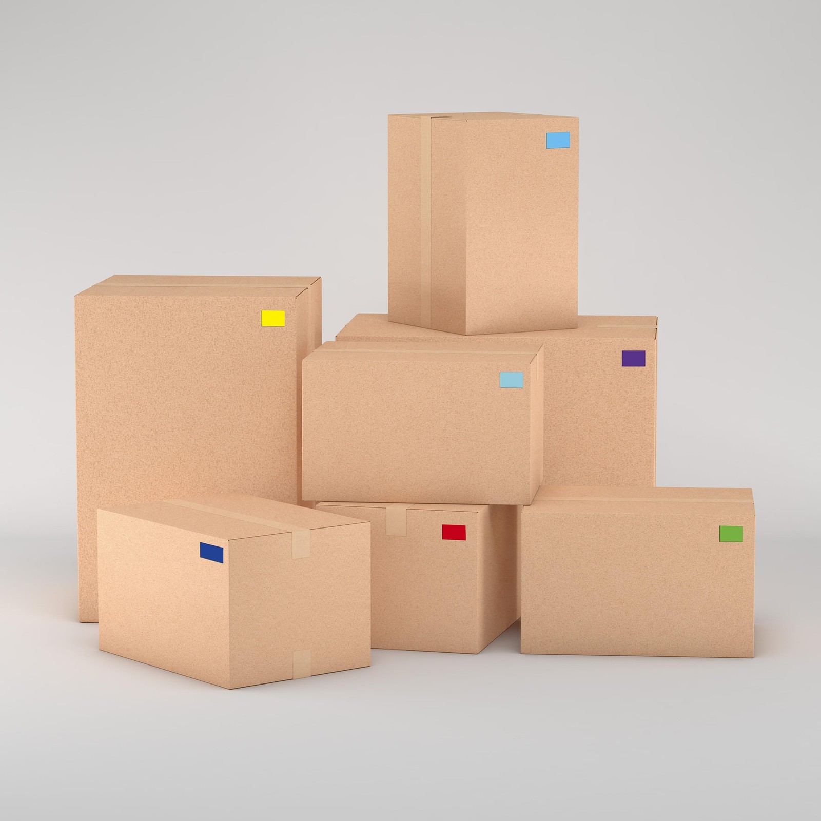 YSHIHE Colored Labels 2500 Rectangular – 3/4 Inch x 1/2 Inch, Multi-colored