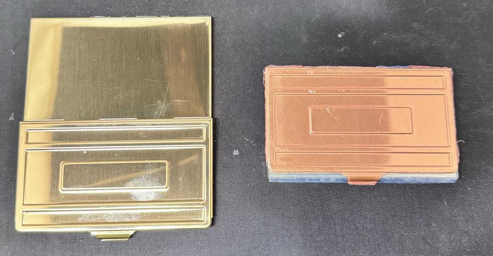 Vintage Gold Plated Business Card Holder Credit Card Holder License Holder NEW