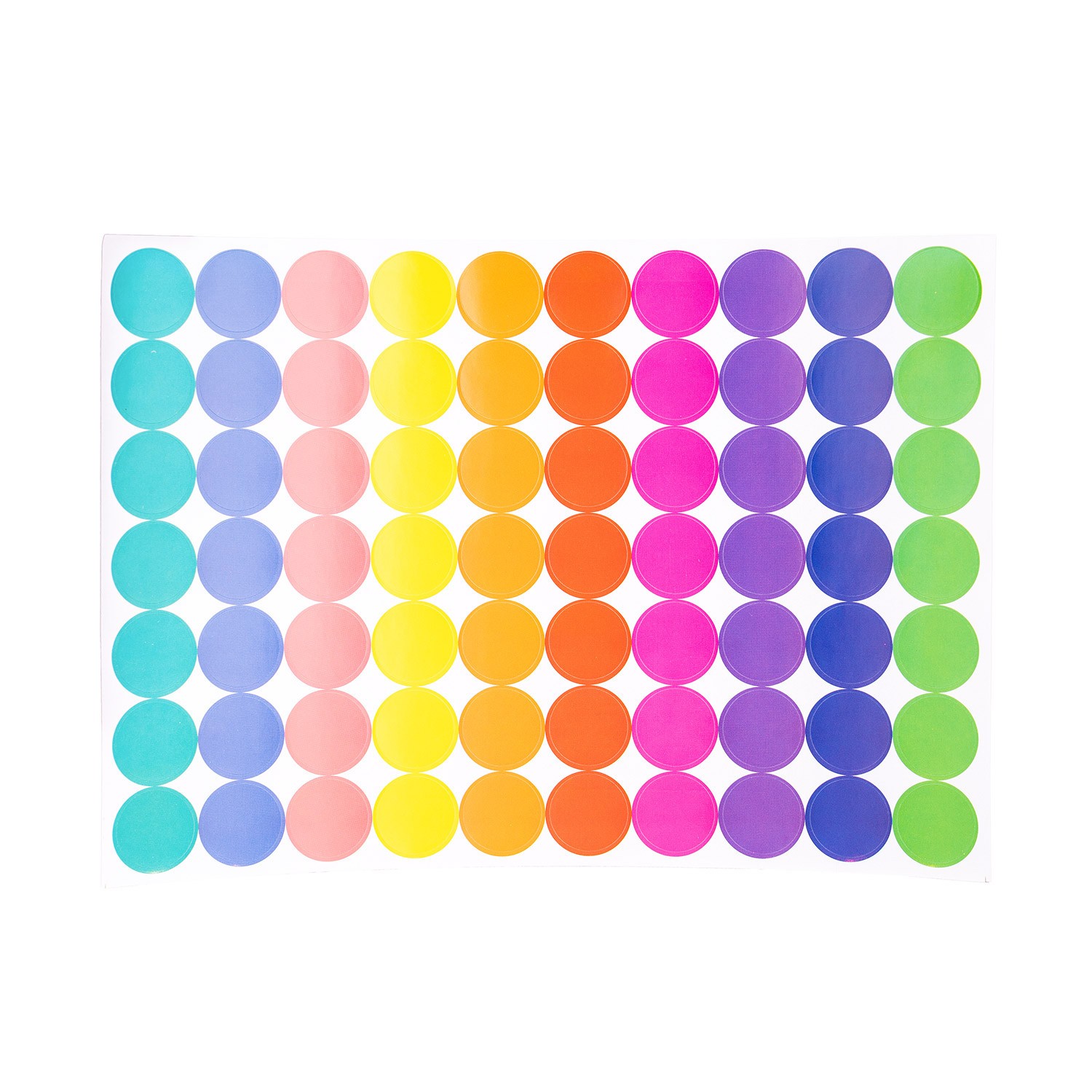 1 Pack Color Stickers 0.75 inch Round, 10 Colors/1,400 Dots Per Pack
