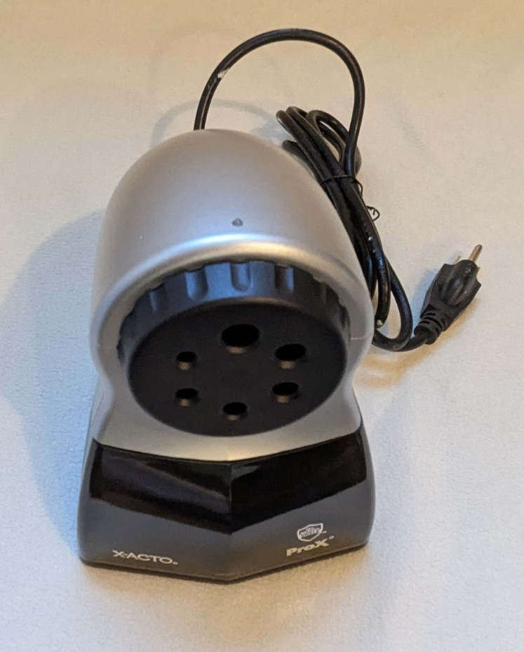 X-ACTO PRO-X Model 1612 Electric Pencil Sharpener – Silver/Black