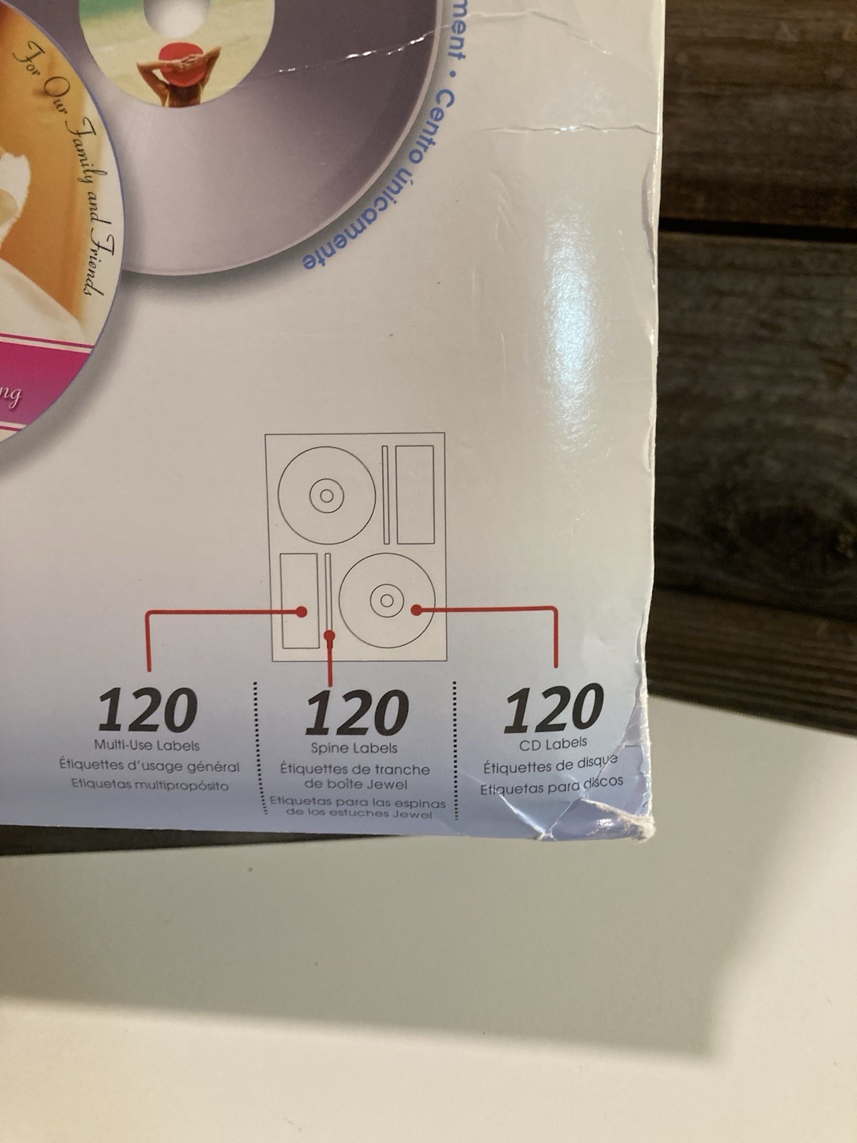 Memorex CD Label Refills – 300 Count Package – White – Sealed and Unopened