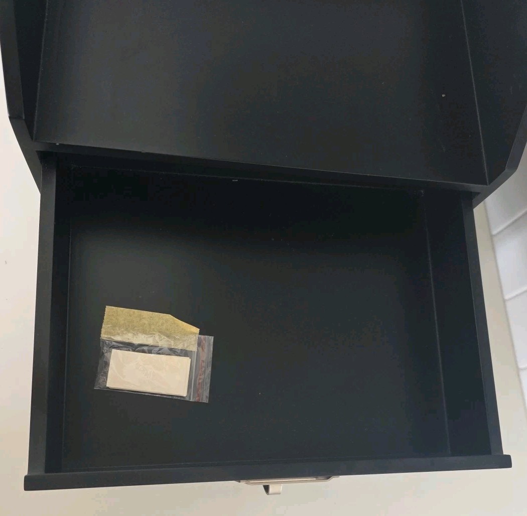 Pottery Barn Bedford Black Desktop Two Drawer Desk Organizer Shelf