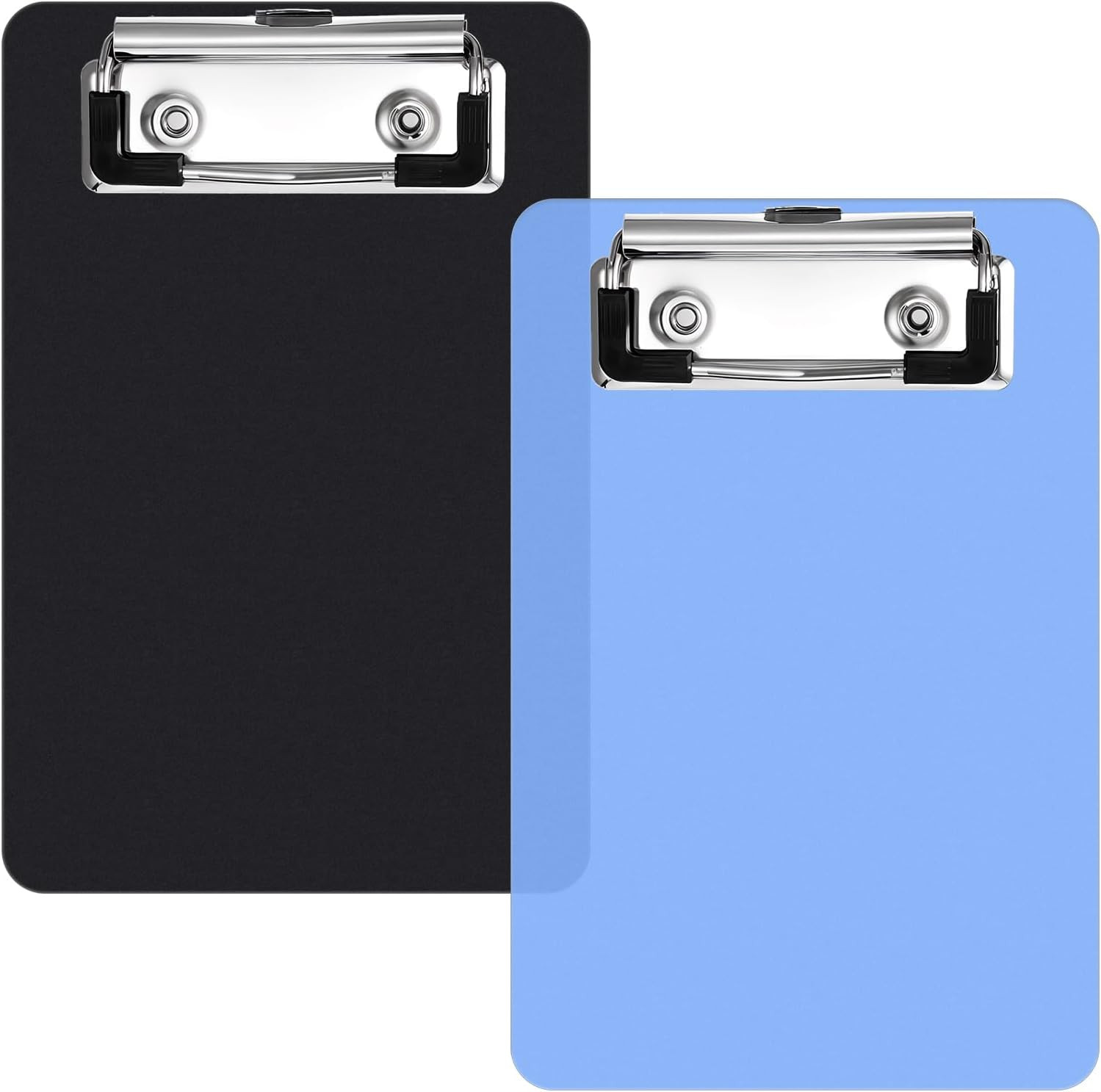 4″ X 6″ Small Clipboards, 2 PCS Mini Clipboard Blue and Black Clipboard Pocket C