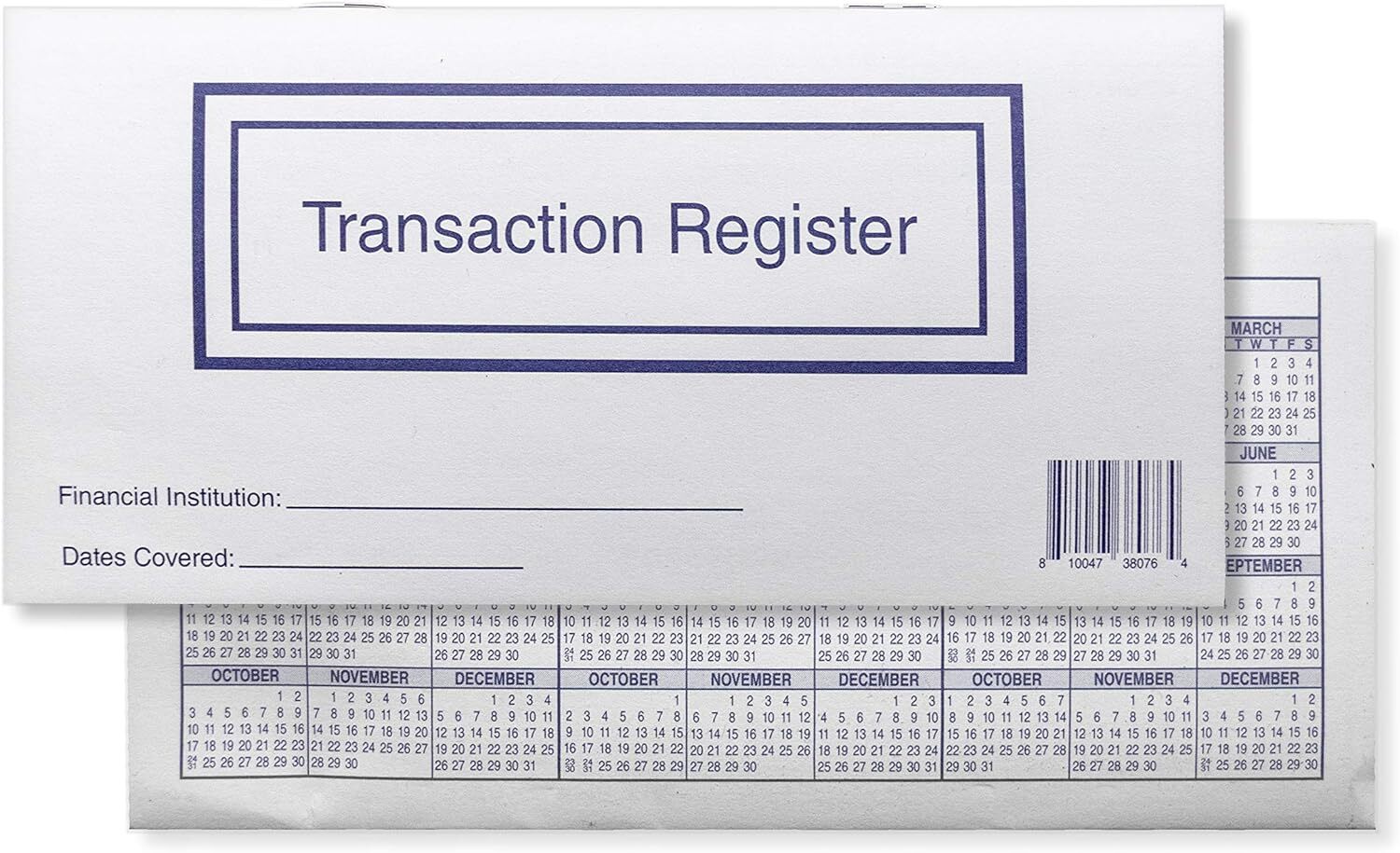 20 Pack Checkbook Registers for Personal Checkbook , Transaction Ledger 2024